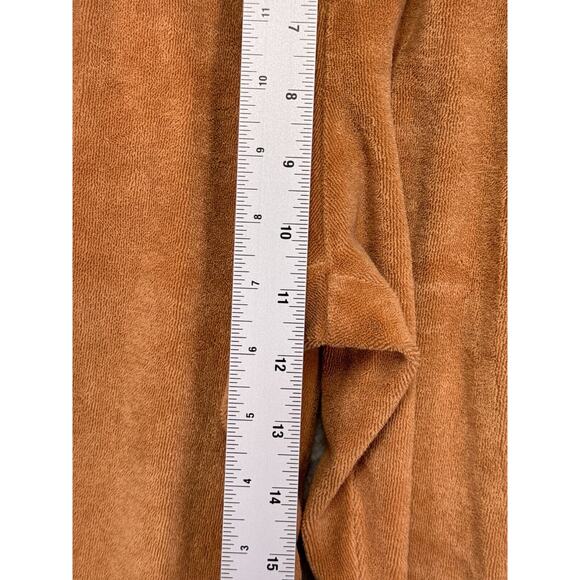 Donni Pants Small Womens Brown Terry Henley Pull On Jogger Sweatpants - Picture 4 of 6